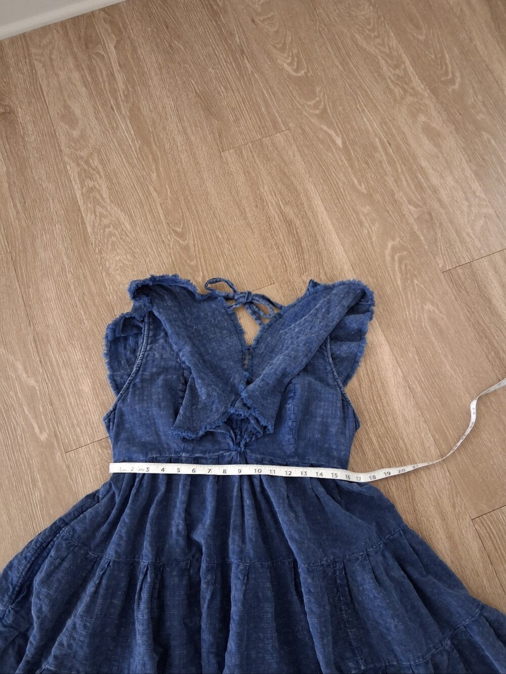 Free People Undone Mini Dress In Montana Indigo Wash - Picture 12 of 15